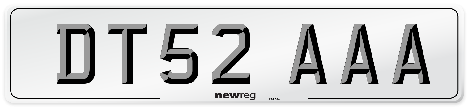 DT52 AAA Number Plate from New Reg